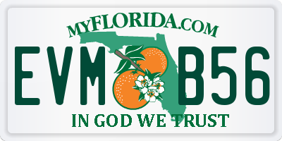 FL license plate EVMB56