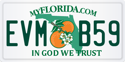 FL license plate EVMB59