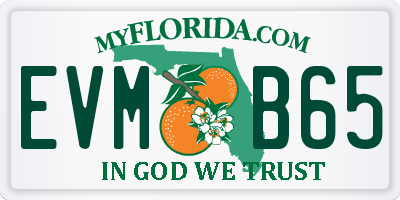 FL license plate EVMB65