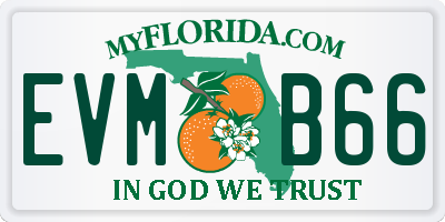 FL license plate EVMB66