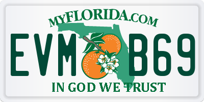 FL license plate EVMB69