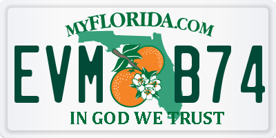 FL license plate EVMB74