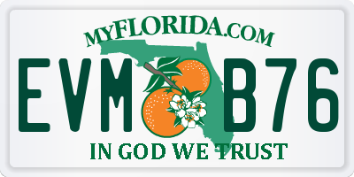 FL license plate EVMB76