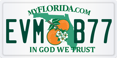 FL license plate EVMB77