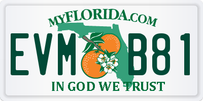 FL license plate EVMB81