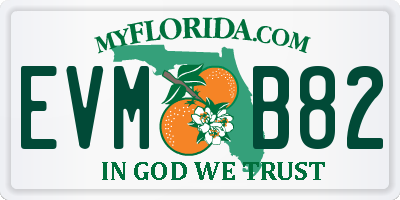 FL license plate EVMB82