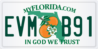FL license plate EVMB91
