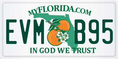 FL license plate EVMB95