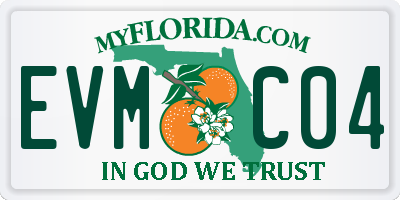 FL license plate EVMC04