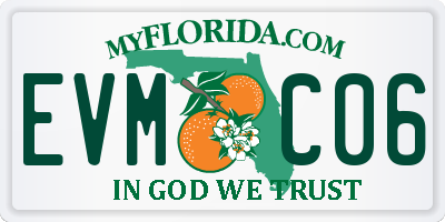 FL license plate EVMC06