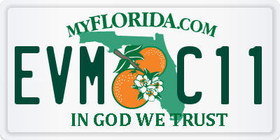 FL license plate EVMC11