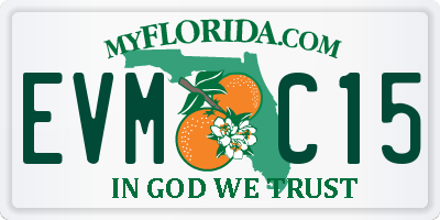 FL license plate EVMC15
