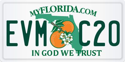 FL license plate EVMC20