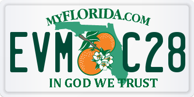 FL license plate EVMC28