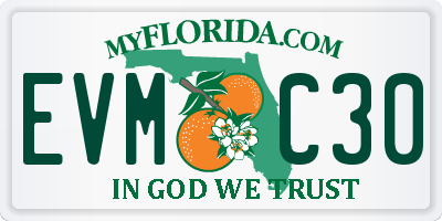 FL license plate EVMC30