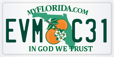 FL license plate EVMC31