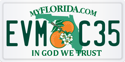 FL license plate EVMC35
