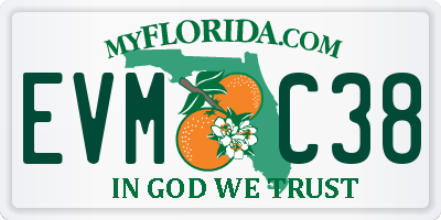 FL license plate EVMC38