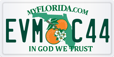 FL license plate EVMC44