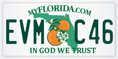 FL license plate EVMC46