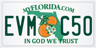 FL license plate EVMC50