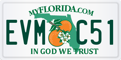 FL license plate EVMC51