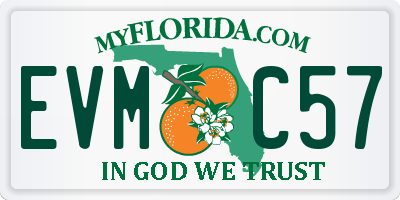 FL license plate EVMC57