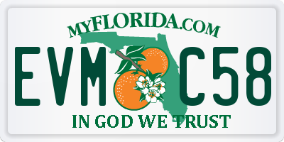 FL license plate EVMC58