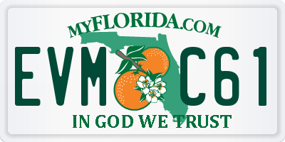 FL license plate EVMC61