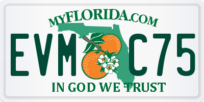 FL license plate EVMC75