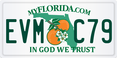 FL license plate EVMC79