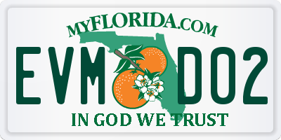 FL license plate EVMD02