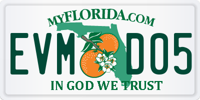 FL license plate EVMD05