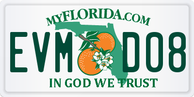 FL license plate EVMD08