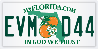 FL license plate EVMD44
