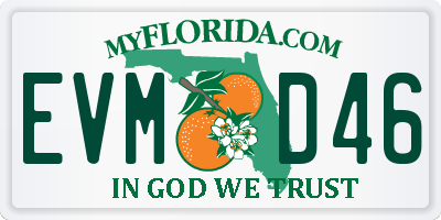 FL license plate EVMD46
