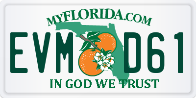 FL license plate EVMD61