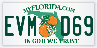 FL license plate EVMD69