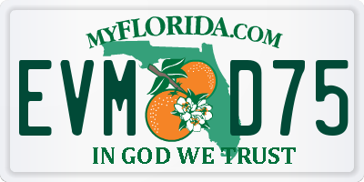 FL license plate EVMD75