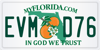 FL license plate EVMD76