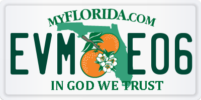 FL license plate EVME06