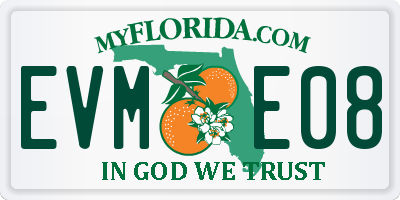 FL license plate EVME08