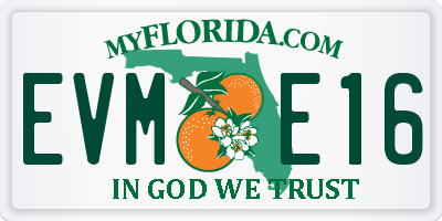 FL license plate EVME16
