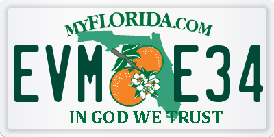 FL license plate EVME34