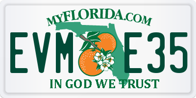 FL license plate EVME35