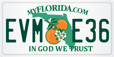 FL license plate EVME36