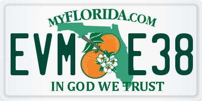 FL license plate EVME38