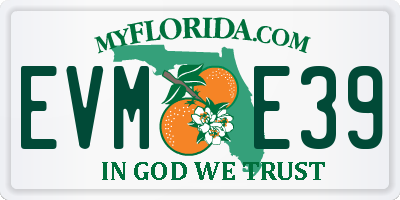 FL license plate EVME39