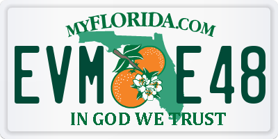 FL license plate EVME48