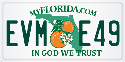 FL license plate EVME49